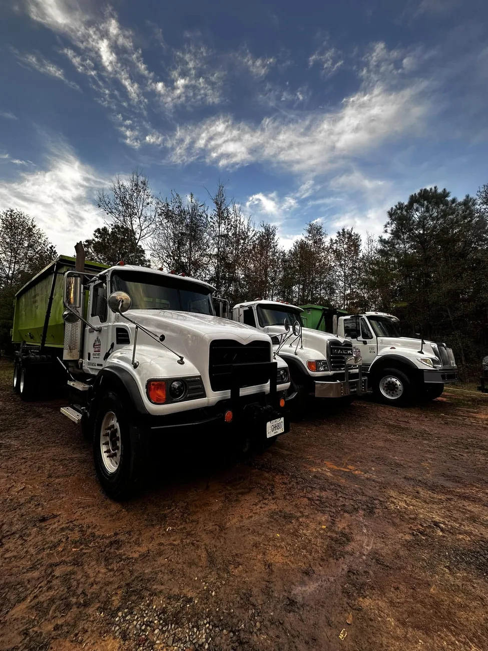 Work trucks cleaned and detailed for a local business