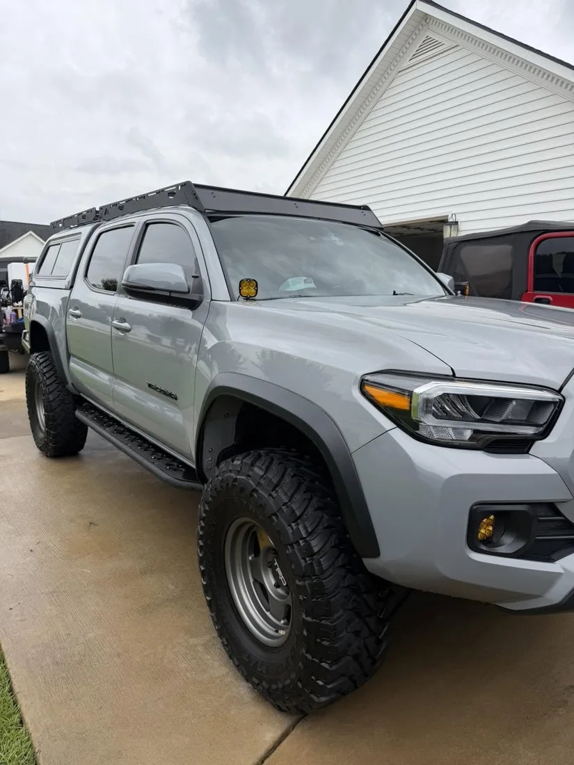Lifted Toyota truck cleaned and detailed